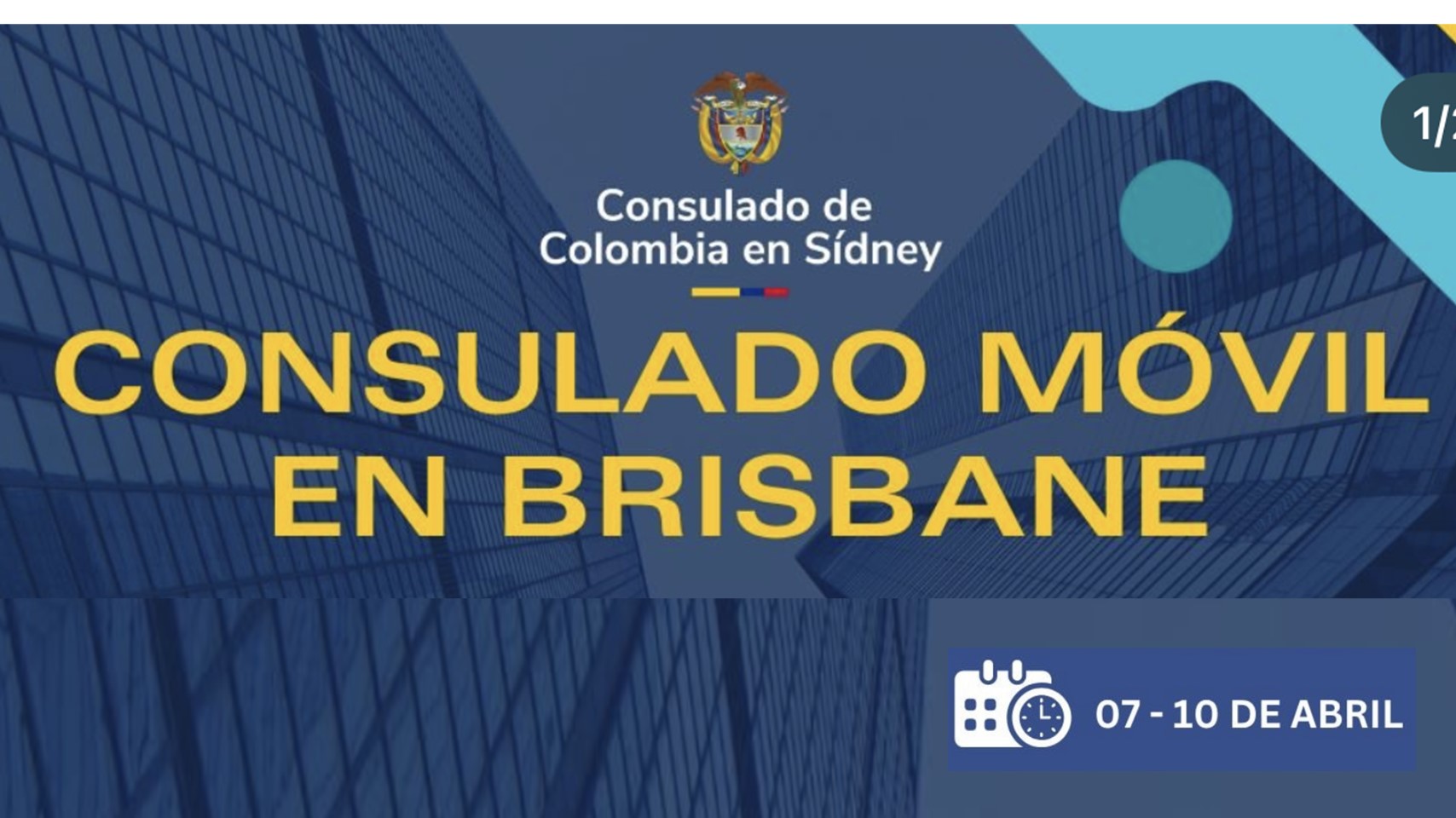 Consulado Móvil en Brisbane se realizará del 7 al 10 de abril de 2026