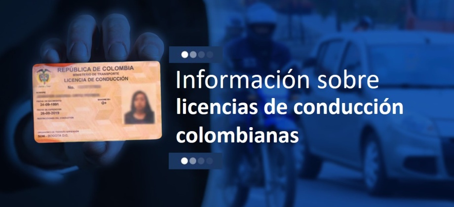 Información sobre licencias de conducción colombianas