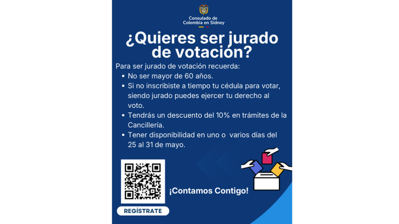 Postulate para ser jurado en los puestos de votación en Sídney y Brisbane para las Elecciones Presidenciales 2026